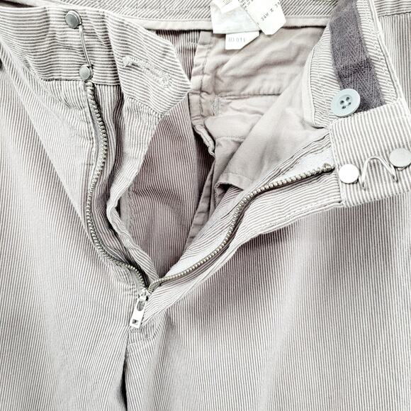 X2 Denim Laboratory Tan & White Striped 100% Cotton Relaxed Pants Men's Sz 34X34 - Picture 7 of 9